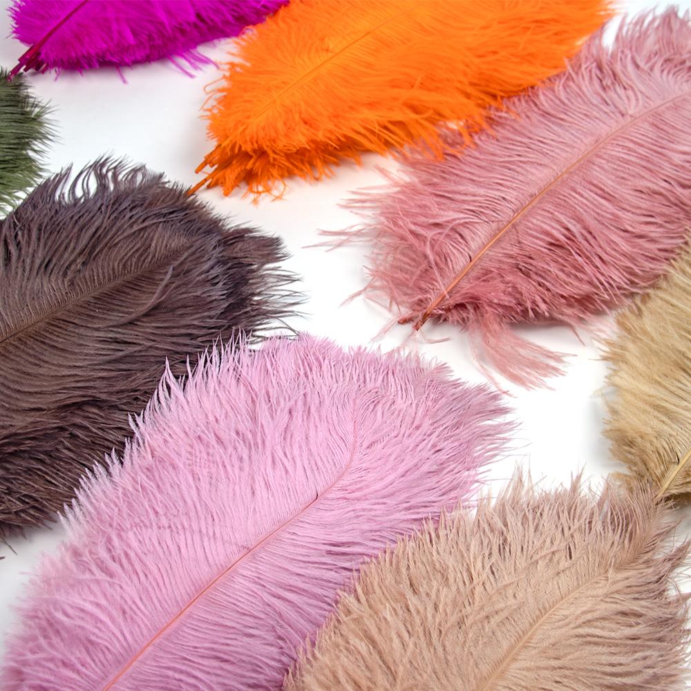 10PCS Colorful Natural Ostrich Feathers 20-50 CM8-20 inch for Handicraft Accessories Wedding Table Centerpiece Decoration Pluma