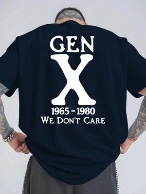 T-Shirt Gen X 1965-1980 We Don’t Care - Maglietta Grafica Retro Generazione X
