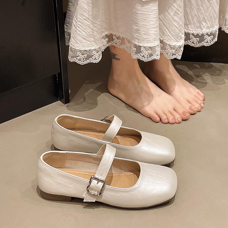 Fashion Shallow Flat Silver Single Shoes Fall 2025 New Mary Jane Women's Shoes Summer Flats