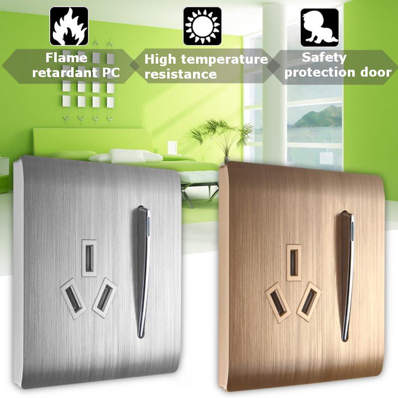 

1 банда 1-полосный светодиодный свет управления настенное крепление переключательная панель 16A розетка AC 110 ~ 250V бытовой огнестойкий материал ПК