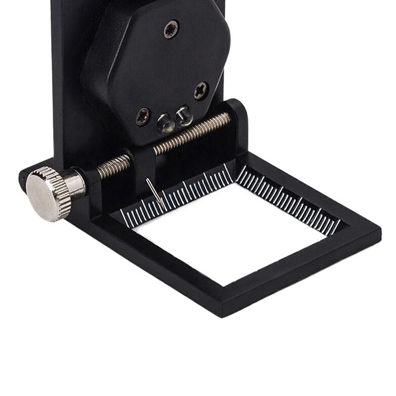 1pz 10X Lente d'Ingrandimento Ottica Pieghevole in Metallo Lente d'Ingrandimento da Scrivania Strumenti di Misura con Luci LED Scala