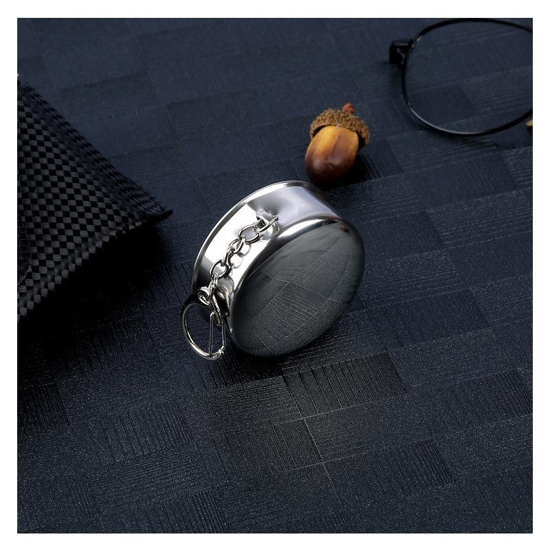 Stainless Steel Expansion Cup Outdoor Folding Cup with Key Ring Small Expansion Cup Water Cup