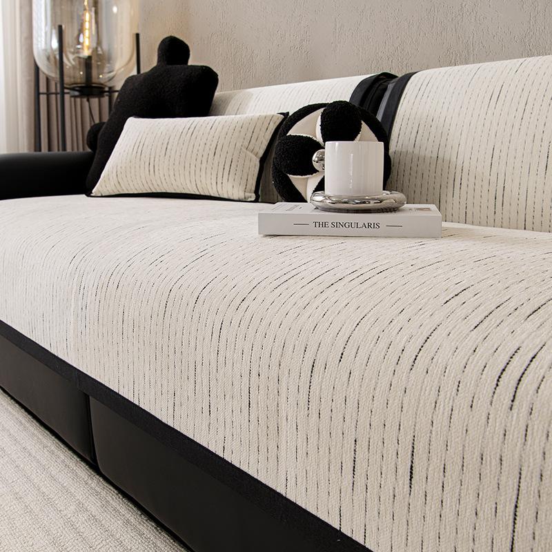 

Sofa cushion four seasons universal new senior sense cushion living room non-slip sofa cover backrest cloth towel 70x70cm 1pc білий