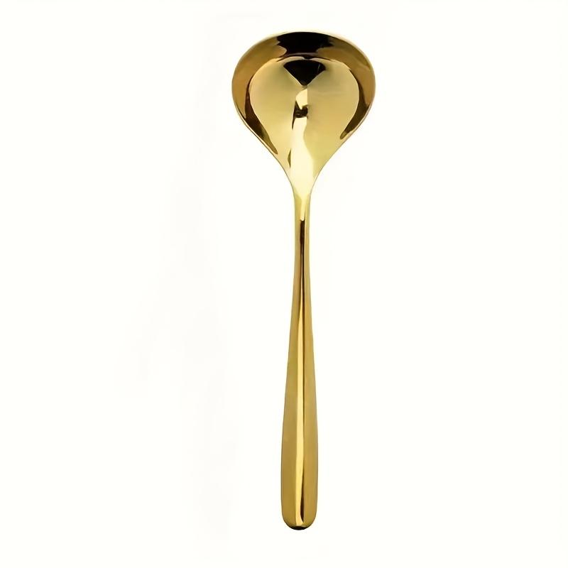 Durable Stainless Steel Soup Spoon with Long Handle - Thickened Large Serving Spoon for Adults,Ideal for Home & Restaurant Use