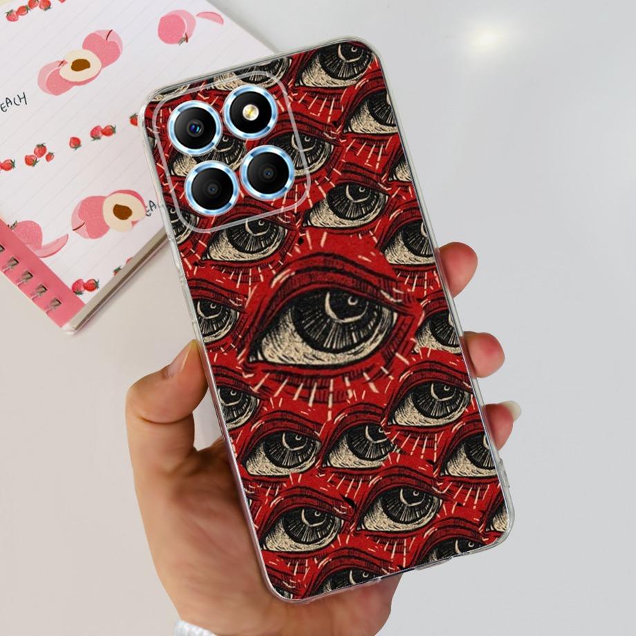 For Huawei Honor X6 X6S Case Honor X8 5G Cover Soft TPU Silicone Matte Phone Bumper For HonorX6 X 6S Coques Butterfly Flower Bag