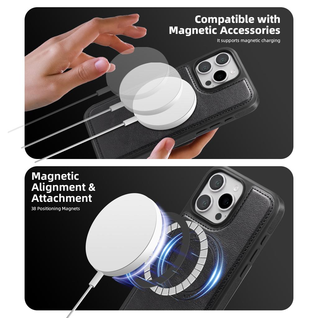 Suitable for Apple 16PRO, Advanced Sensing Shield, Multi-functional Magnetic Stand, Card Case, Phone Case, IPhone16
