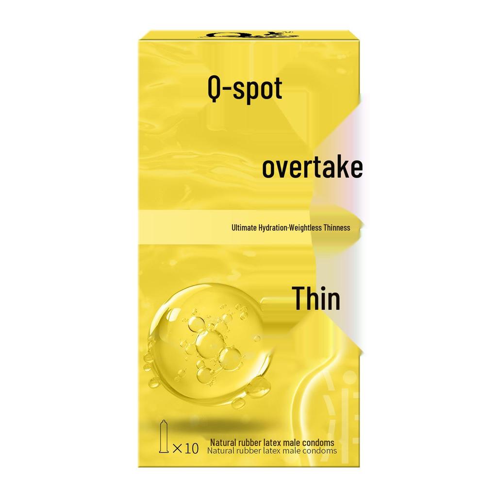 Q-point Hyaluronic Acid 001 Large Particle Delay Condoms - Long-lasting Contraceptives for Adults