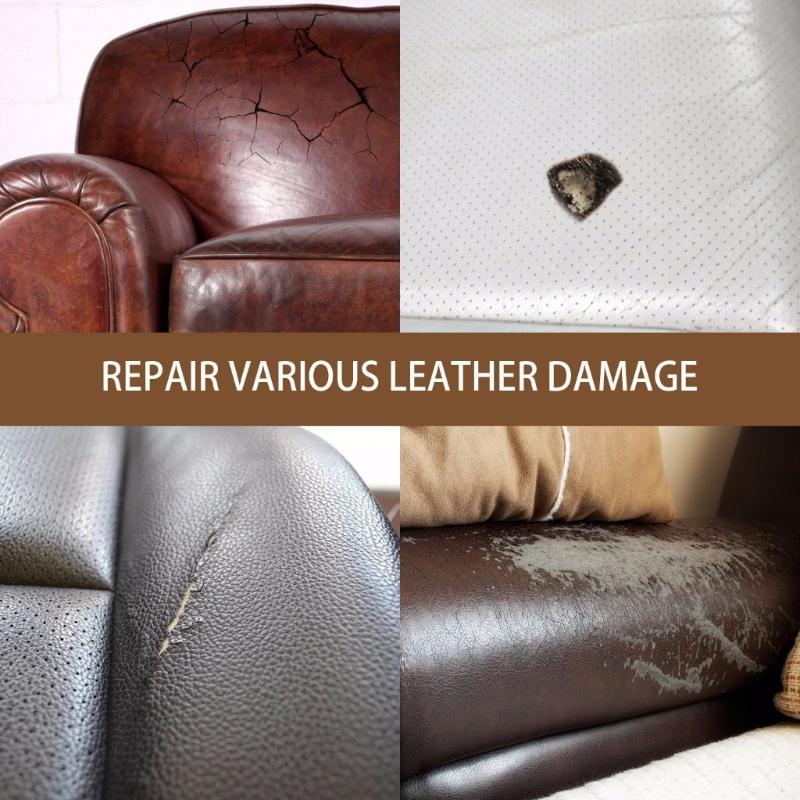 Advanced Leather Color Restorer Cream Set With Conditioning Repair For Car Interior Surfaces Sofa, Jacket