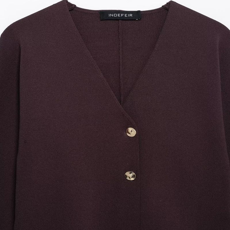 Kaslead New Arrival Women's Clothing Fashion Style Fashion All-Match Knitting Double Breasted Outwear 4192144