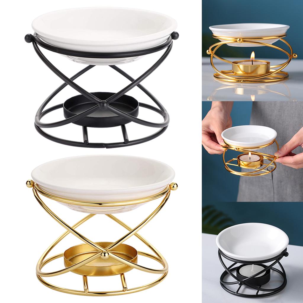 Oil Burner Diffuser Geometric Frame Scented Tealight Aroma Oil Warmer Censer