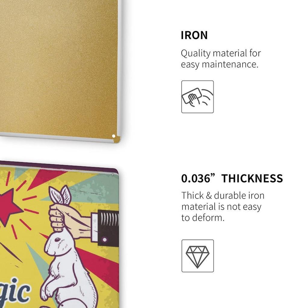 1 Pack Distressed Tin Wall Sign with Old Rusted Surface for Stylish Retro Interior Décor, Choose 20x30cm or 30x40cm Model