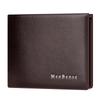 Schoolbag Hot Sale Leather Textured Horizontal Business Men's Wallet Short Wallet Tri-fold Men's Hinge Fashion Wallet