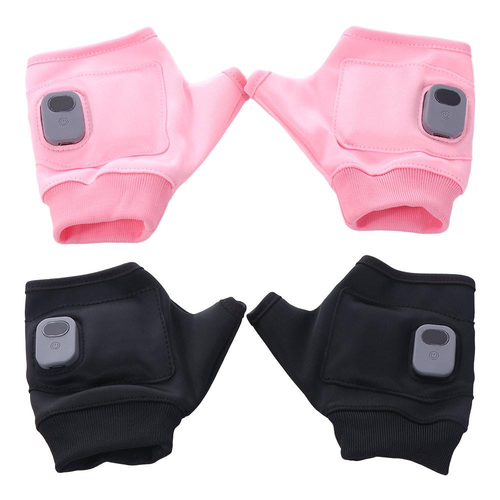 1Pair USB Rechargeable Electric Heated Gloves Thermal Winter Warm Gloves Smart Heating Gloves Bike