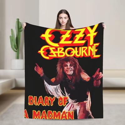 Ozzy Osbourne   Blanket  Warm Soft Novelty Plush Throw Blanket For Children Home Decor Flannel Bedspread Bed Cover