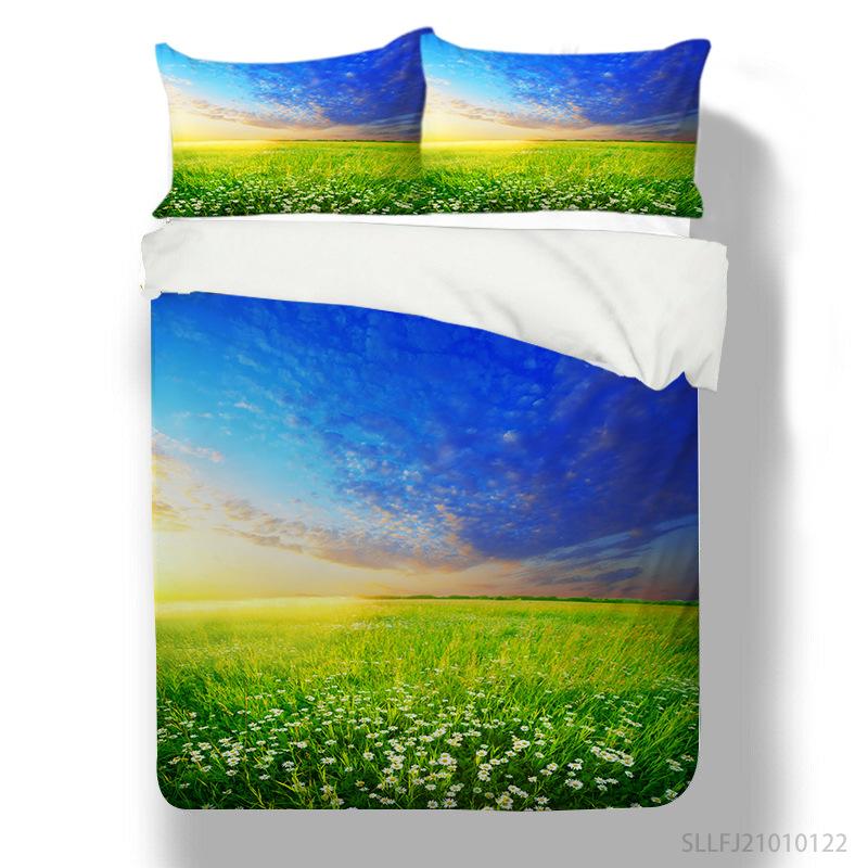 Huahai Serie Digitaldruck Bettbezug Kissenbezug Zwei- oder Dreiteiliges Set Polyester