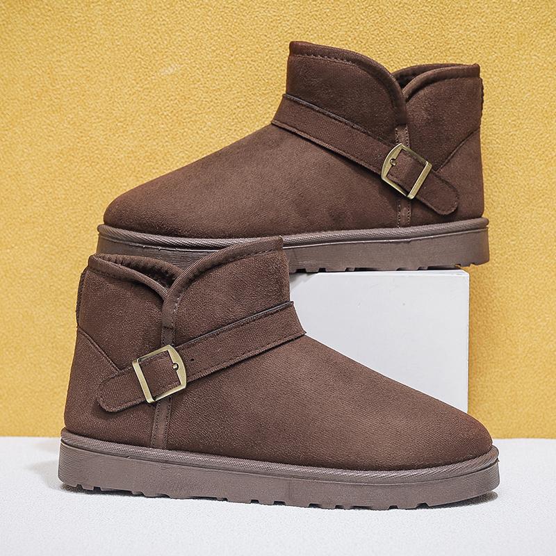 Νέες Ανδρικές Μπότες Χιονιού Χειμερινά Άνετα Βαμβακερά Παπούτσια Ελαφριά Ζεστά Βαμβακερά Παπούτσια Παπούτσια με Χοντρή Σόλα και Φλατ Σόλα για Άνδρες Μπότες για Άνδρες