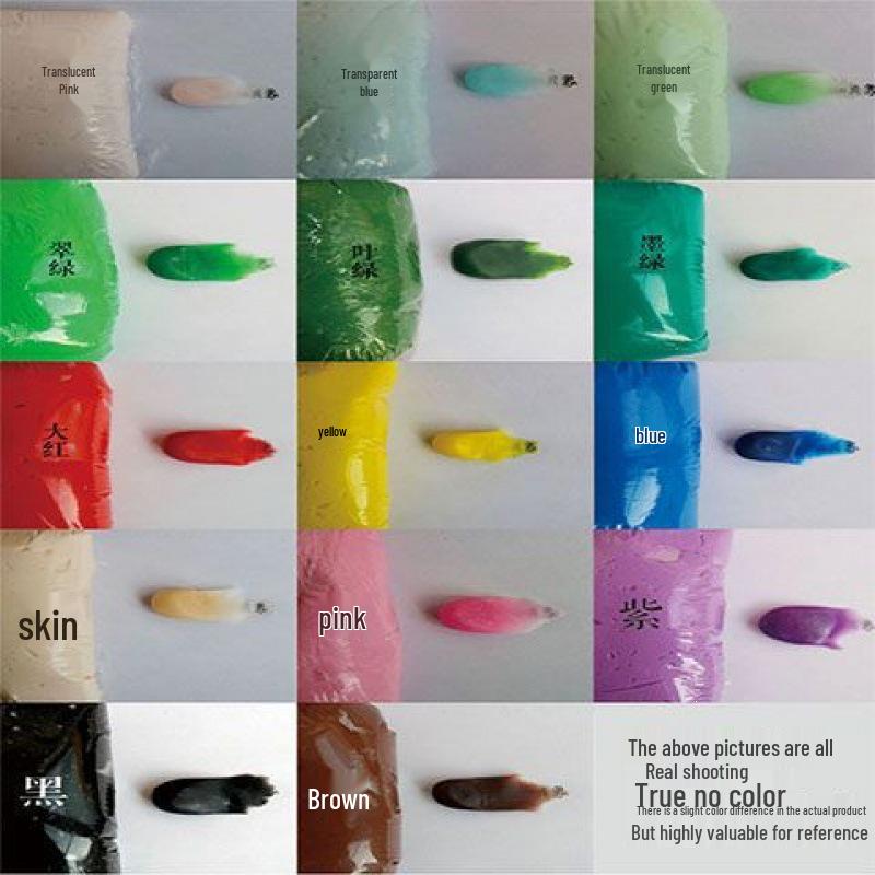 Figurative Crystal Resin Cold Porcelain Clay: Semi-transparent, No-bake, 0.5g Polymer Succulent Clay Material.