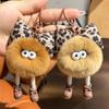 Cute Rex Rabbit Fur Plush Soot Ball Keychain Backpack Charm
