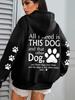 Funny Dog Paw Print Hoodies Y2k Streetwear Casual Pullover Hoodies Hoody Tops Hoodie Autumn Winter Sweatshirt Women