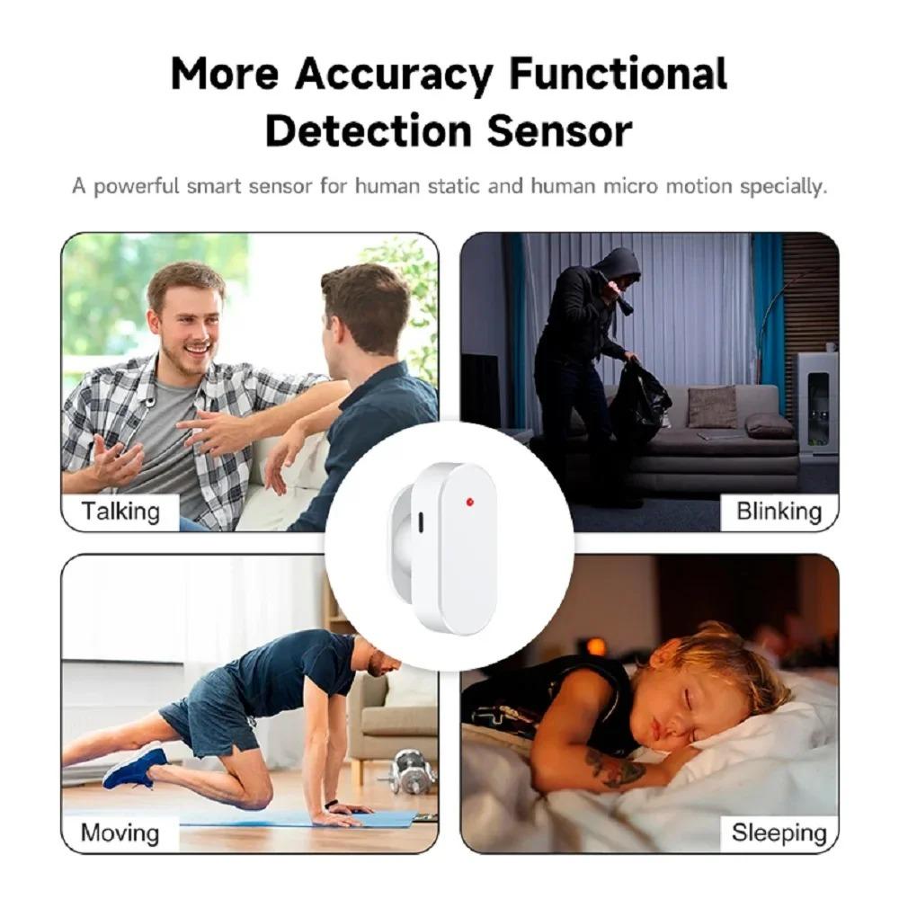 Tuya WiFi Zigbee Human Presence Detector Smart Human Body PIR Sensor 24G Radar Detector Motion Sensors Support Smart Life