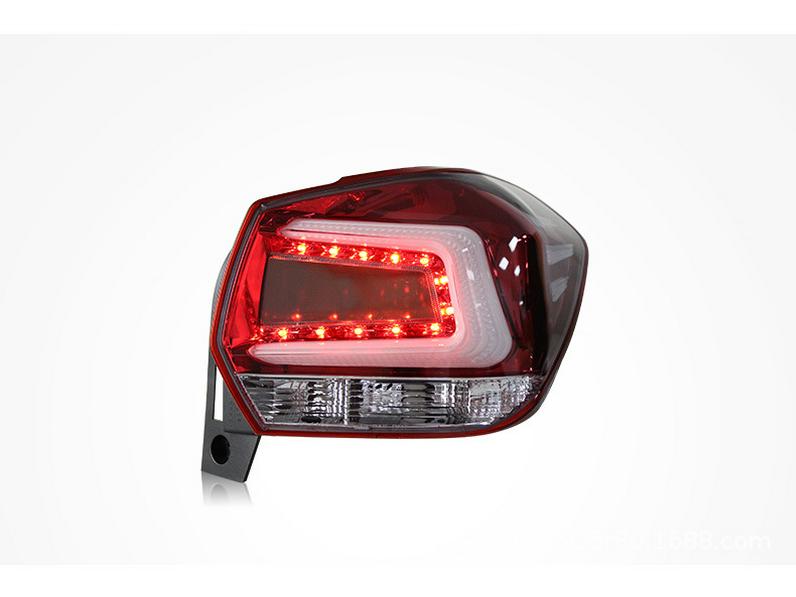 LED Taillight Assembly for 2012-2017 Subaru XV - Smoked Black with Daytime Running & Brake Light