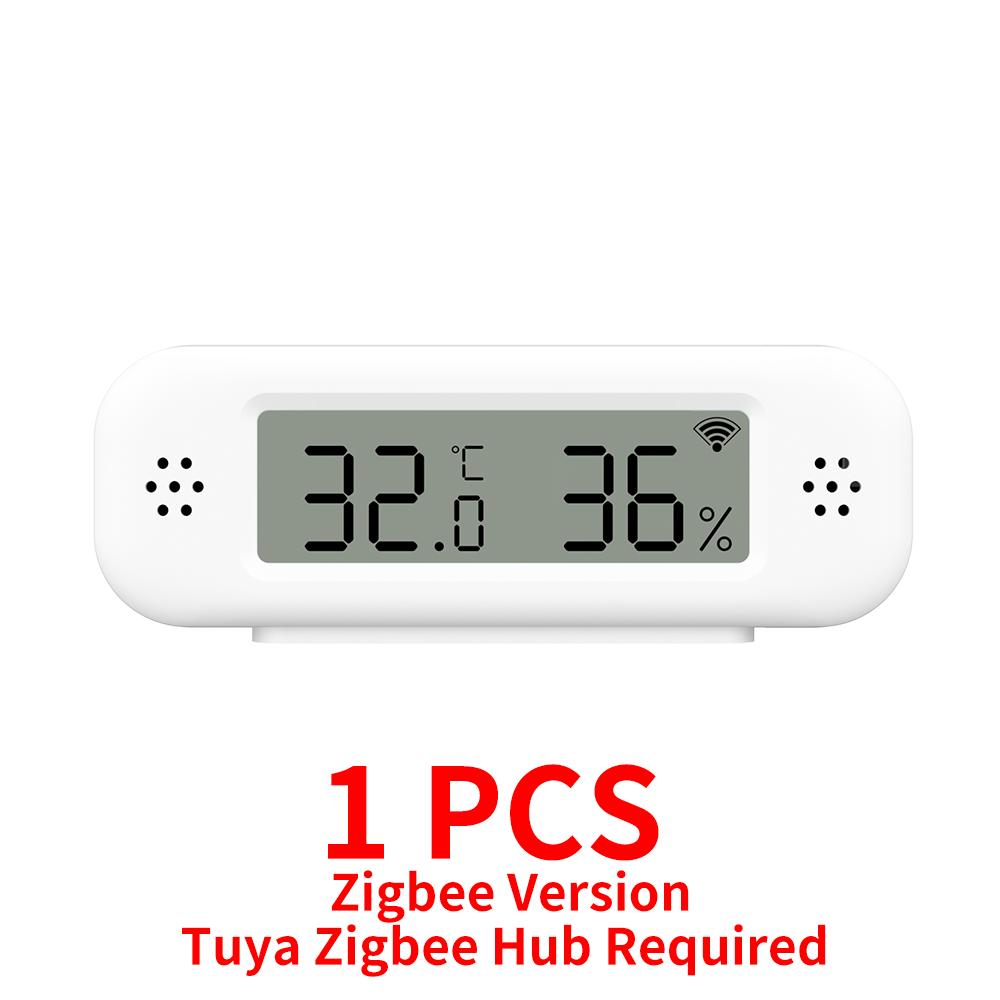 Tuya Zigbee 3.0 Temperature Humidity Sensor APP Remote Control Thermometer Hygrometer Work With SmartLife Alexa Zigbee2Mqtt ZHA 1 PCS