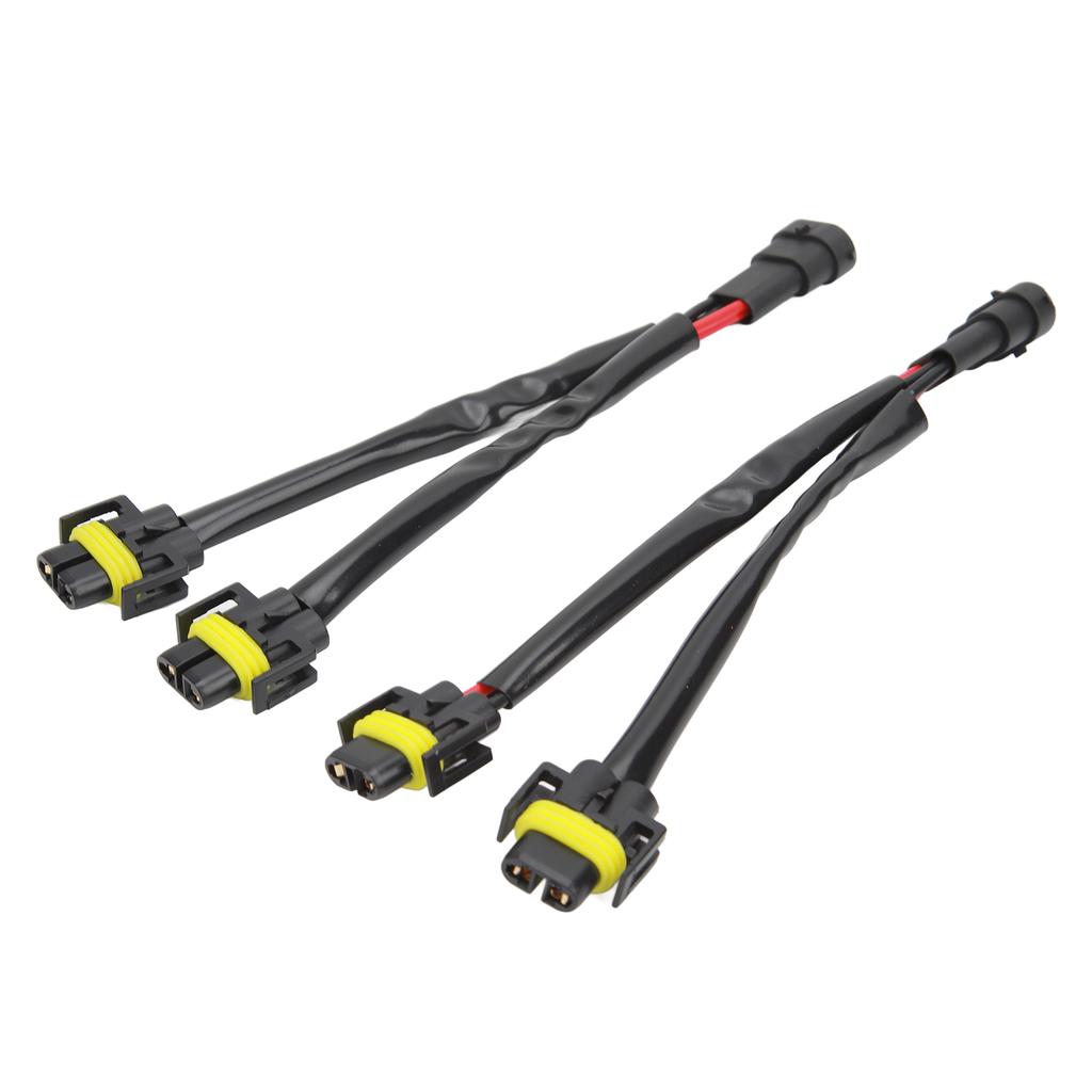 2 stk H11 H8 H9 Forlengelseskabelsett Mann til Kvinne 2-veis Hovedlyssplitter Kabelsett for Lastebil Pickup LED-kabel
