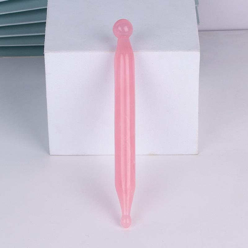 Heart-Shaped Rose Quartz Facial Massage Tool