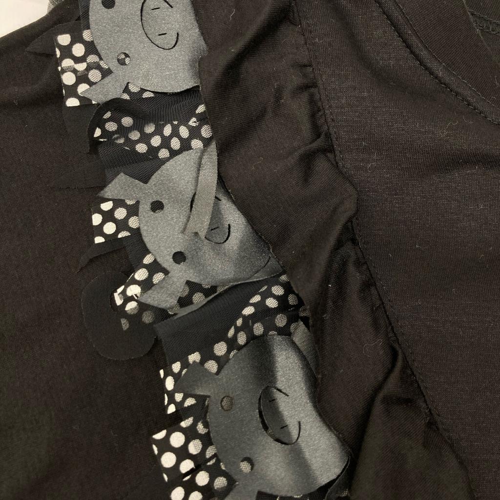 OLLEBOREBLA Black Pig Tape Design Long Shirt Dress Not Written blackUsed