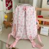 Cute Bow Print Backpack for Women Lightweight Casual Daypack Travel School Bag with Multi Pockets