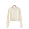 Women's Petite Loose Round Neck Pullover Sweatshirt - Japanese Korean Style, Spring/Autumn 2025 Collection