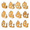 Halloween Shadow Candle Holder Funny Shadow Stand Candlestick with Witch Skeleton Pumpkin Cat Silhouette Holiday Table Centerpiece