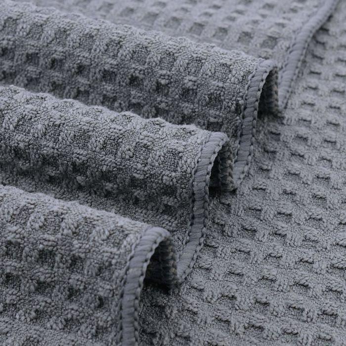 Torchons De Cuisine - Polyte - Microfibres Ultra Premium - 30,5x30,5 Cm - Gris - Absorbants