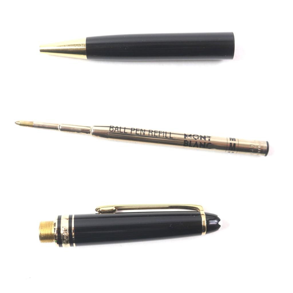 MONTBLANC Ballpoint pen Meisterstück White Star Twist Type Black gold mens Used