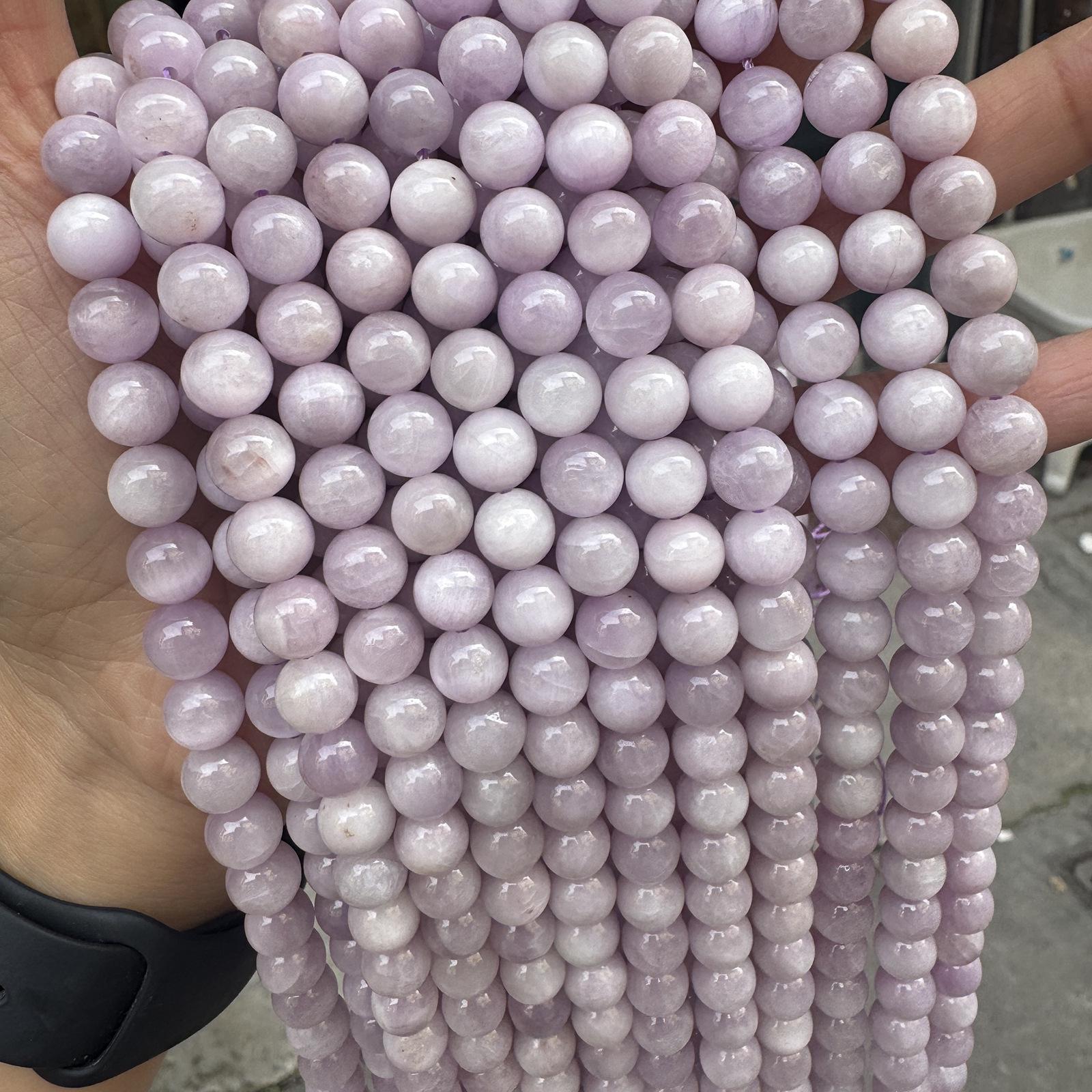 Natural Purple Kunzite Round Beads for Handmade Jewelry DIY Accessories