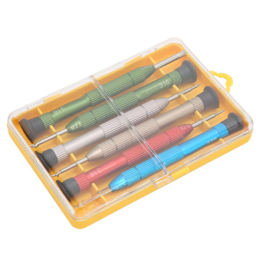 6 in 1 Schraubendreher Set Metall Tragbar Reparatur Demontage Werkzeugsatz für Brillen Sonnenbrillen Spielzeug Uhren