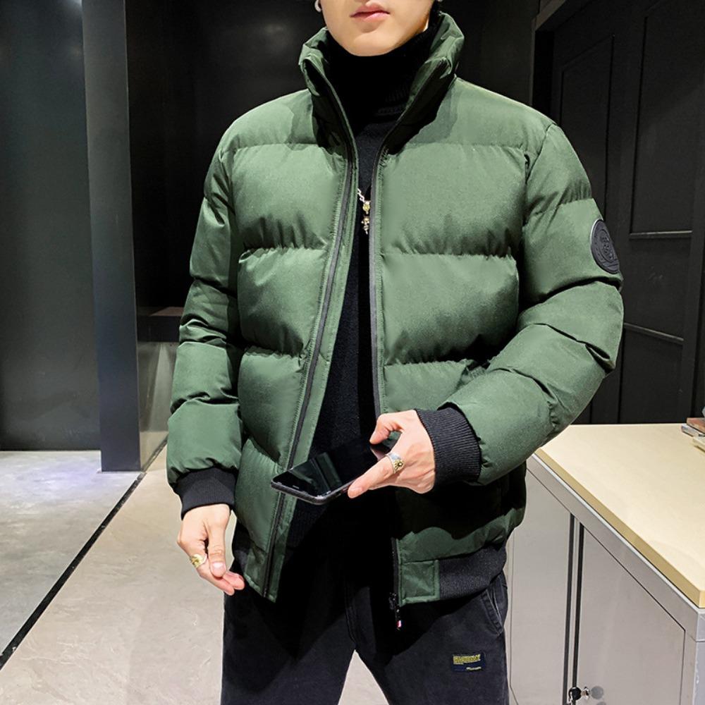 Thickened Thermal Casual Stand-up Collar Slim-fitting Cotton-padded Clothes Trendy Jackets Short Young Men's Cotton-padded Jackets