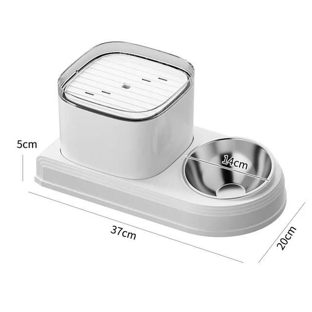 Automatic Cat Feeder and Drinker Combo Cat Water & Food Bowl Cat Water Fountain Recirculate Filtring Water Dispenser Pet Supplie