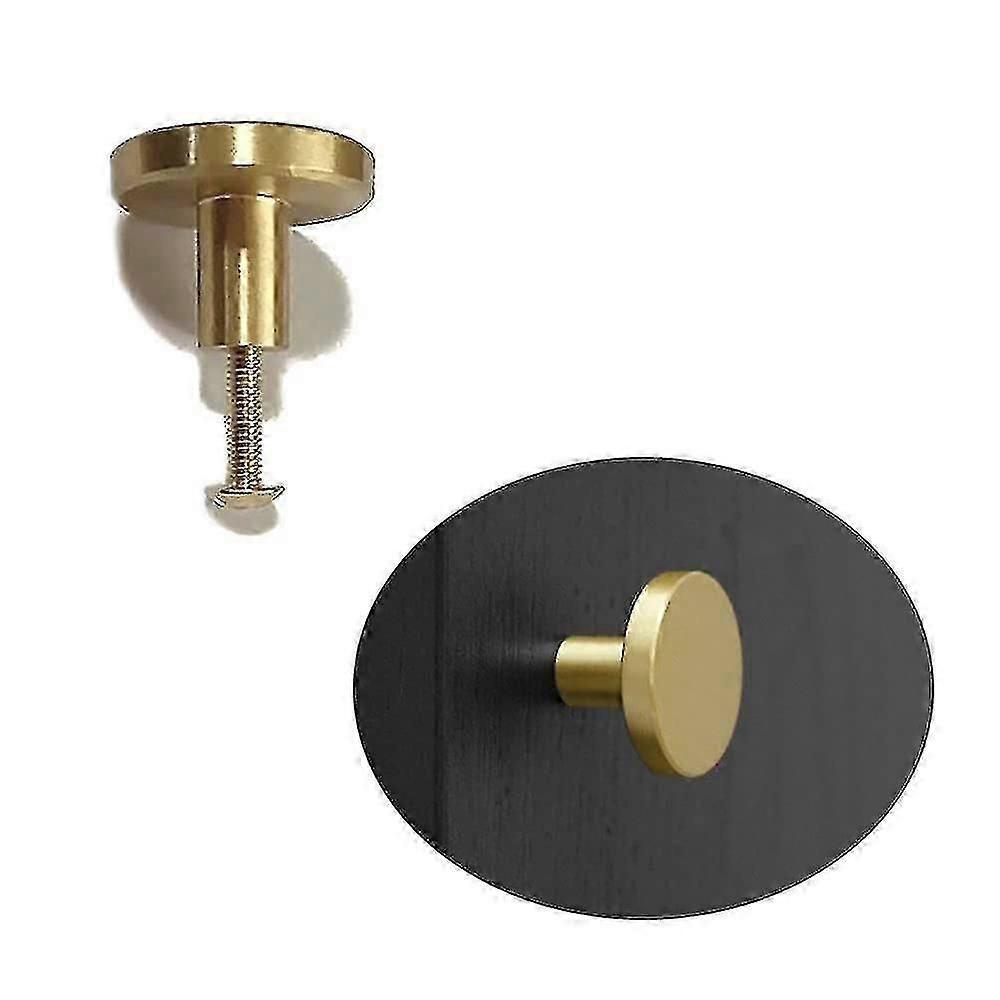 6 Pieces Gold Cabinet Knob Handle Round Gold Cabinet Door Handle Brushed Brass Cabinet Knobs Brass A,zxl