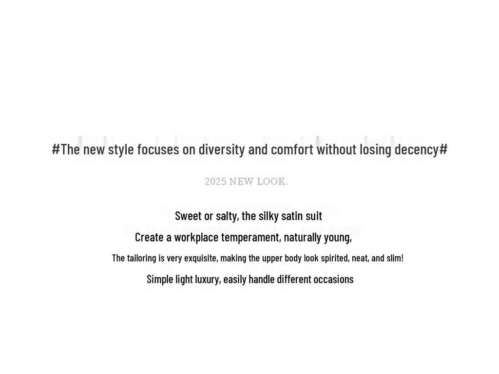 White Silk Satin Women's Suit Jacket - High-End Korean Style for Spring/Autumn 2025