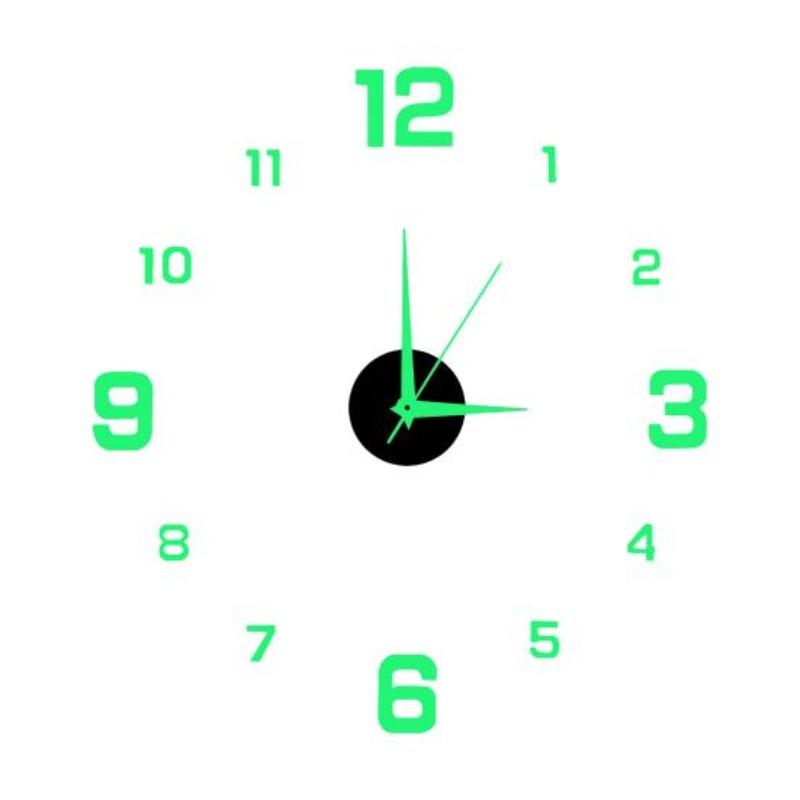 Excellent Silent Decorative Home Decor Modern Night Light Needle Ticking Clock for Living Room Acrylic
