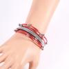 Pearl Pu Leather Bracelet Women, Fashion Magnet Buckle Bracelet Bracelet Bracelet Bracelet Multi-Layer Leather Bracelet