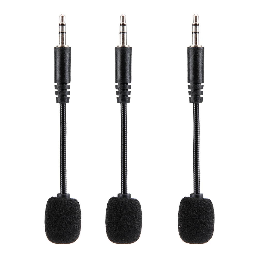 3PCS 3.5mm Jack Adjustable Flexible Extended Mini Microphone for Computer Mobile Phone