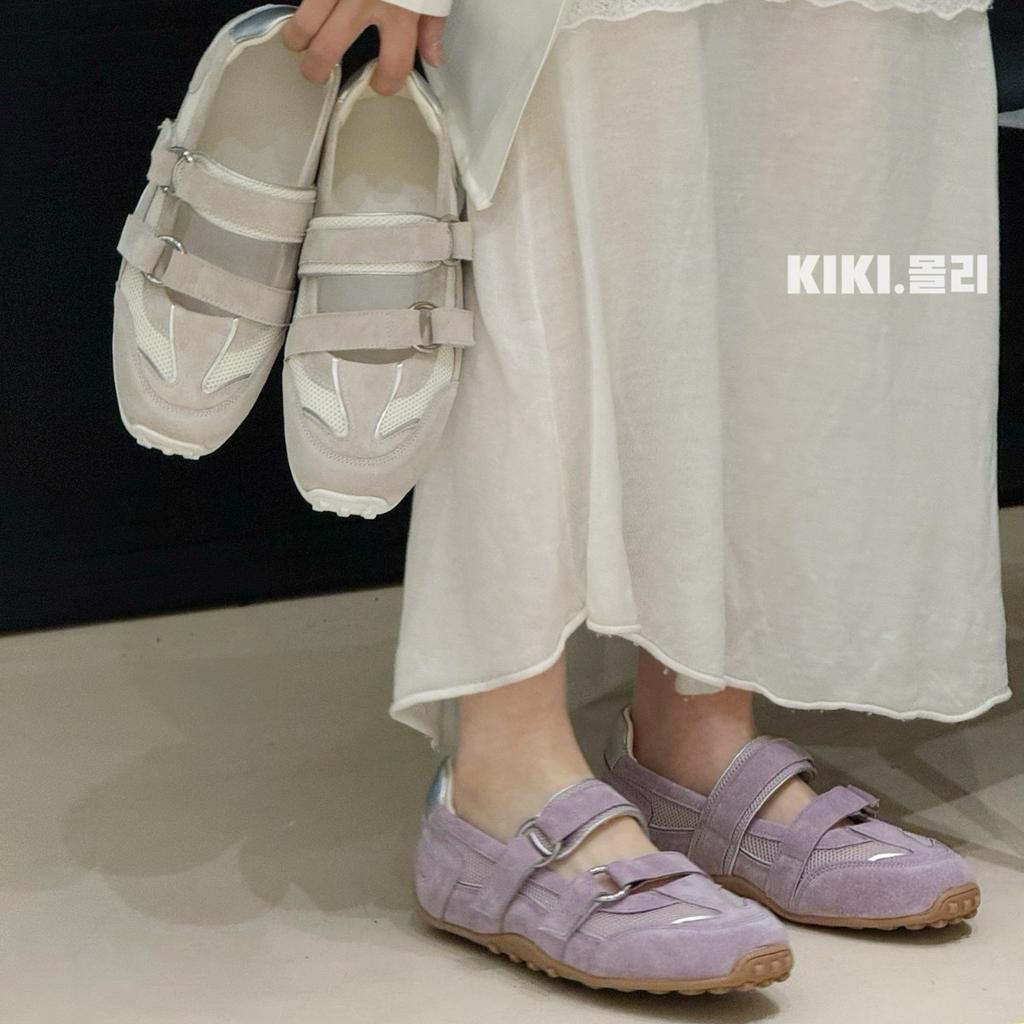 Inner height increase Velcro locomotive shoes spring and summer new thick-soled sports wind soft-soled shallow mouth breathable casual shoes women