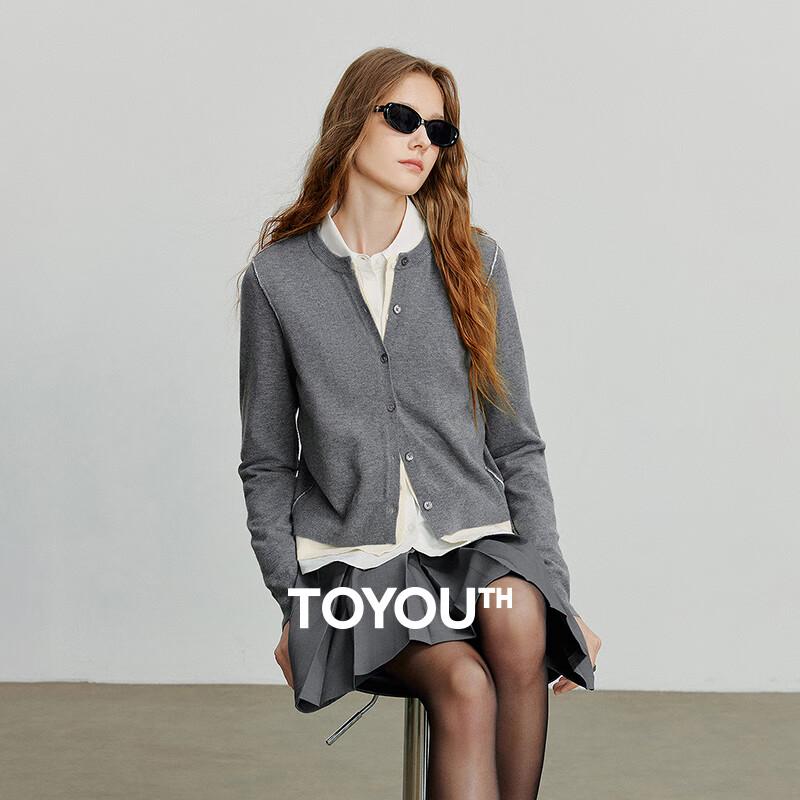 

Women s Contrast Faux Cashmere Knit Sweater L