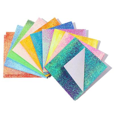 Lot de 50 feuilles de papier origami scintillant recto verso, mélange de couleurs brillantes, papiers carrés pliants pour scrapbooking, décoration, accessoires de bricolage