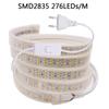 Waterproof 220V LED Strip Light with Switch Plug SMD5730 2835 5050 Super Bright Led Tape 276/240Leds/m Flexible Outdoor Lighting