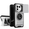 KEYSION Magnetic Phone Case for Realme GT 8 Pro Slide Camera Lens Protection Upright Kickstand 360° Ring Shockproof Back Cover