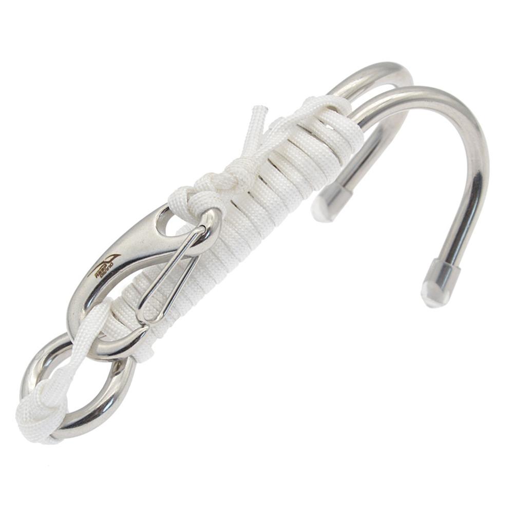 Double Head Diving Clips Hook Portable Stainless Steel Dive Underwater Hook Lightweight Wear-Resistant Outdoor Equipment