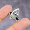 Italian Red Coral Handmade 925 Sterling Silver Jewelry Ring Size 9 w1T23